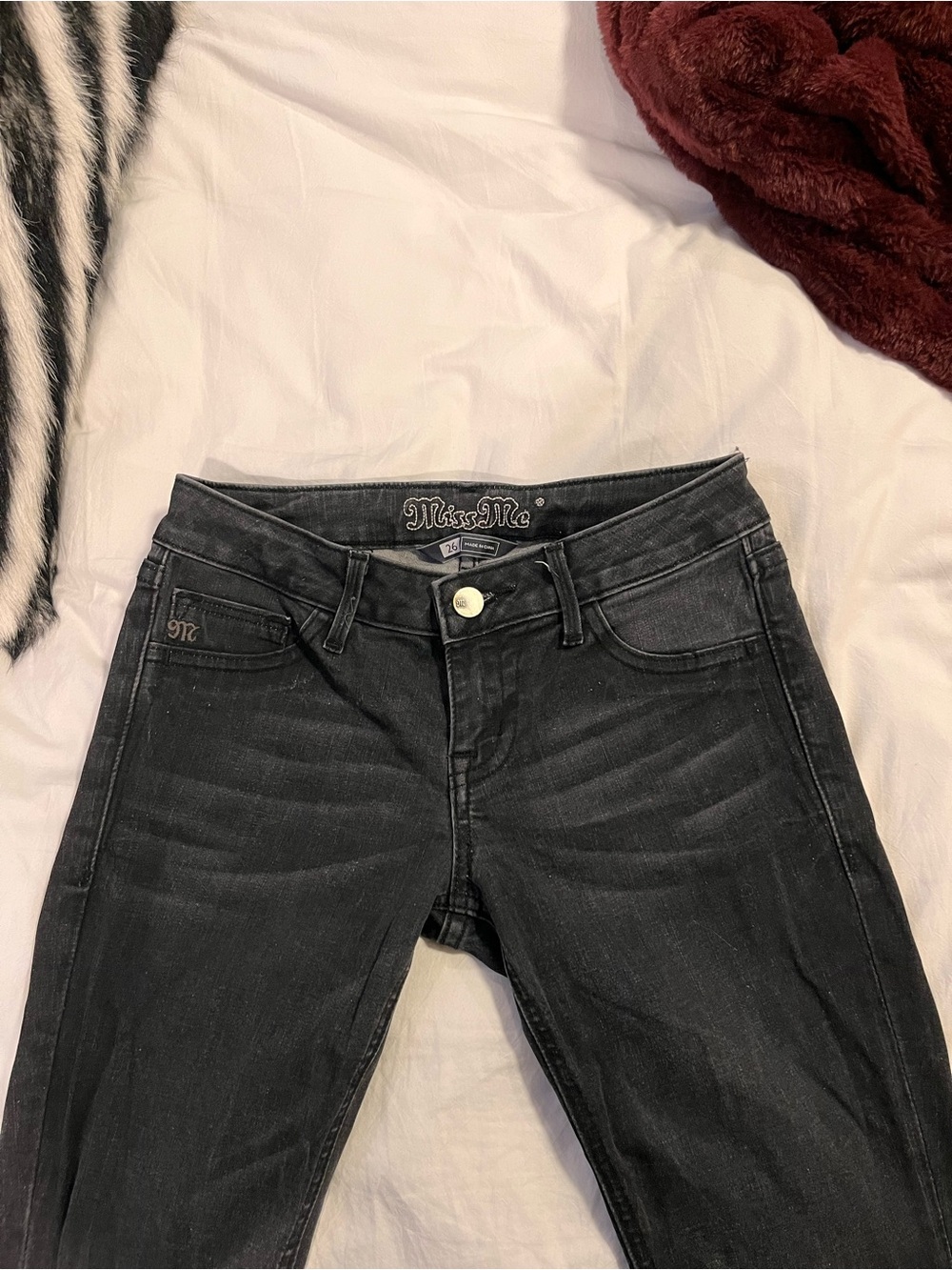 Miss Me Ashley Black Low-rise Jeans
